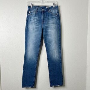 AG Adriano Goldschmied Mari Jeans Womens 28 Blue High Rise Slim Straight Ankle